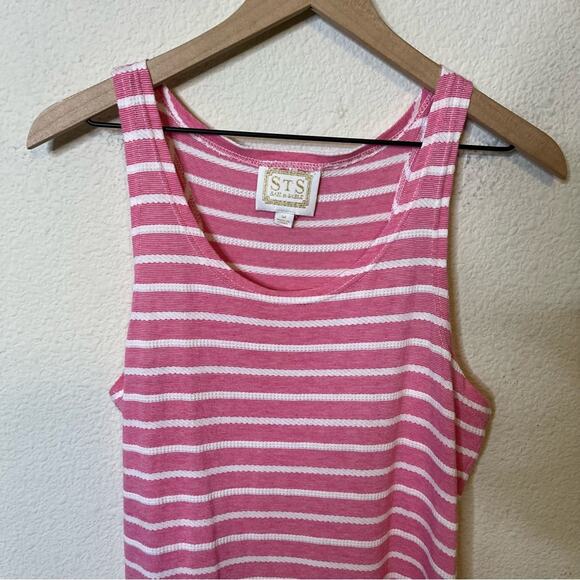 Sail To Sable Pink Stripe Maxi Tank Dress Womens Size M - Picture 3 of 6